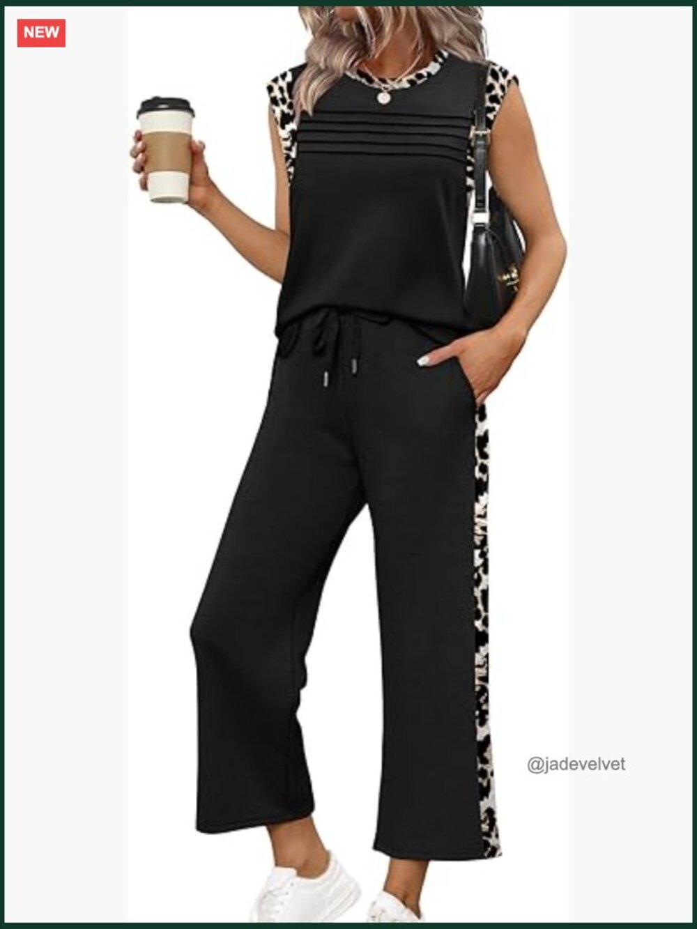 Women's Two Piece Lounge Set Cap Sleeve Wide Leg Pants Relaxed Fit S-3XL